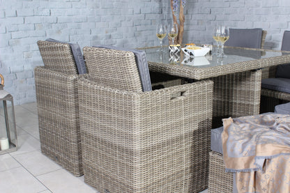 Rattan Wentworth 8 Seater Cube Set | AMIR | WEN8CUB-WS