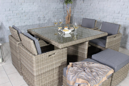 Rattan Wentworth 8 Seater Cube Set | AMIR | WEN8CUB-WS