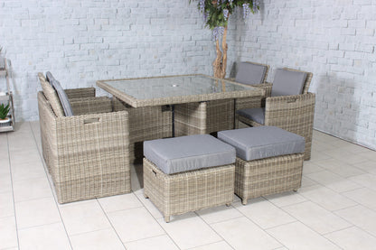 Rattan Wentworth 8 Seater Cube Set | AMIR | WEN8CUB-WS
