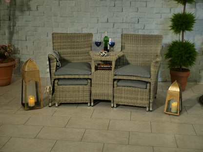 Rattan Wentworth Fixed Companion Set | AMIR | WENFIXCOMP-WS