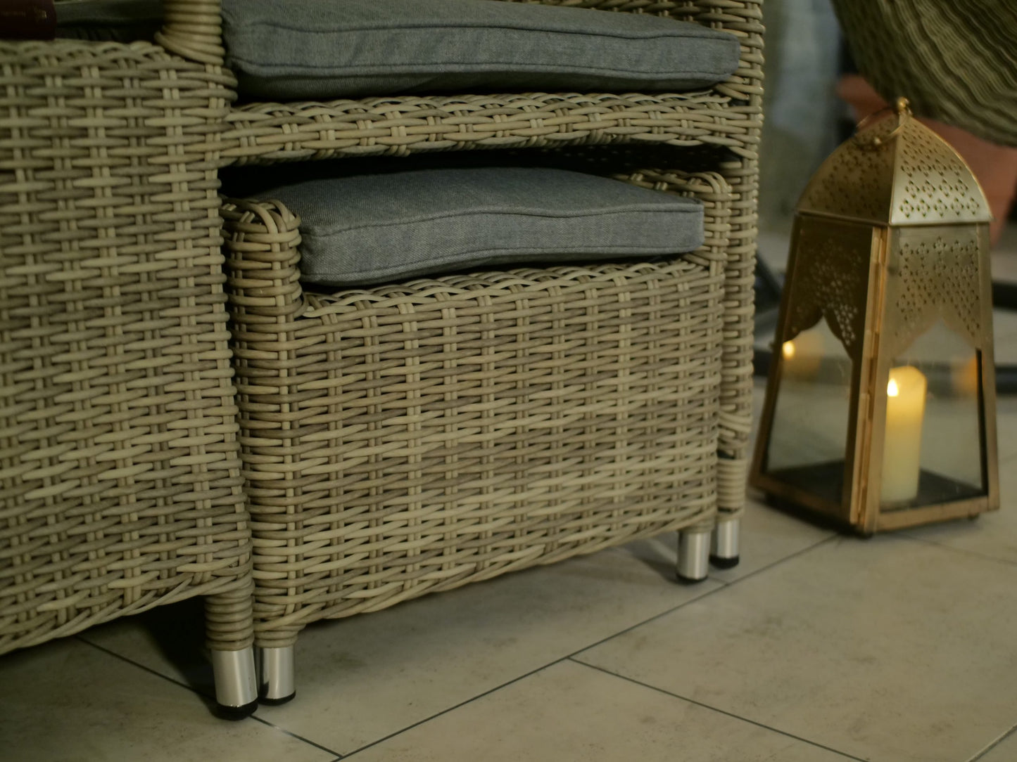Rattan Wentworth Fixed Companion Set | AMIR | WENFIXCOMP-WS