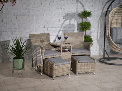 Rattan Wentworth Fixed Companion Set | AMIR | WENFIXCOMP-WS