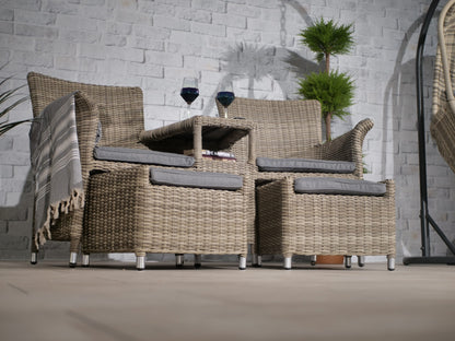 Rattan Wentworth Fixed Companion Set | AMIR | WENFIXCOMP-WS