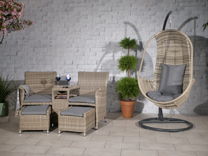 Rattan Wentworth Fixed Companion Set | AMIR | WENFIXCOMP-WS