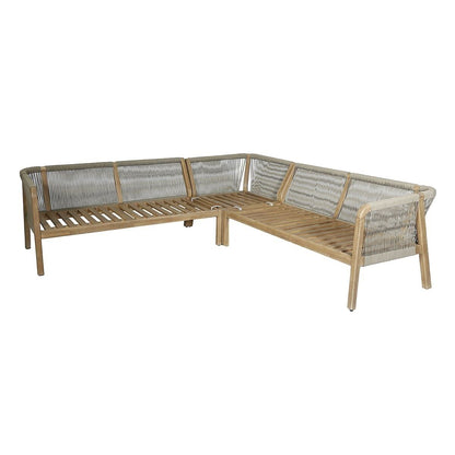 Homeflair - Martinique Rope Weave Corner Sofa Set