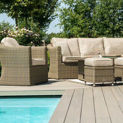 Homeflair - Winchester Deluxe Large Rattan Corner Dining Set