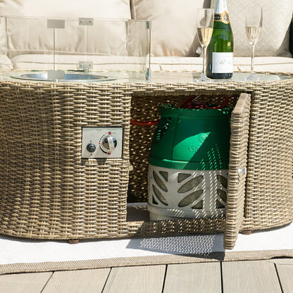 Homeflair - Winchester Oval Fire Pit Coffee Table