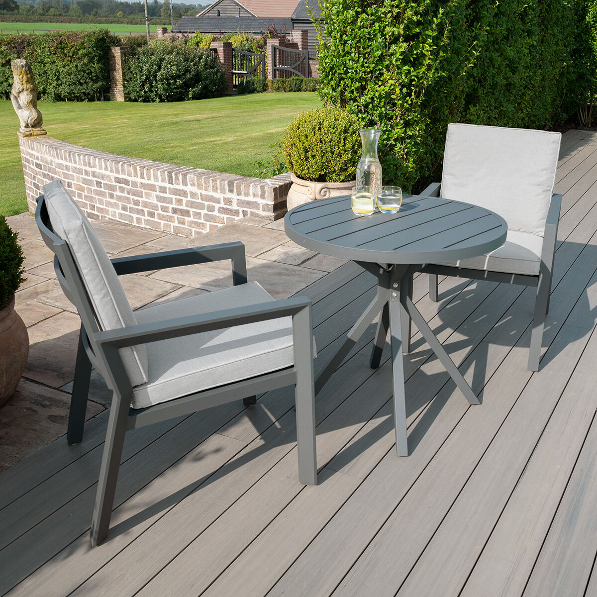 Homeflair - New York 3 Piece Aluminium Bistro Set
