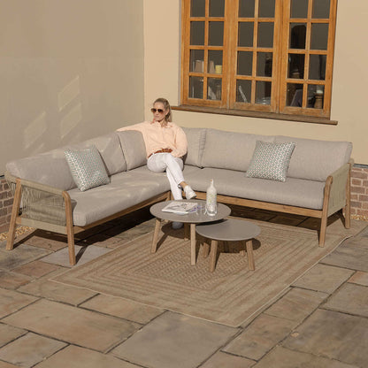 Homeflair - Martinique Rope Weave Corner Sofa Set