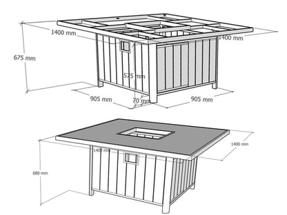 Signature Weave- Venus angled corner with two dining chairs and lovesea | VENU0463_0526