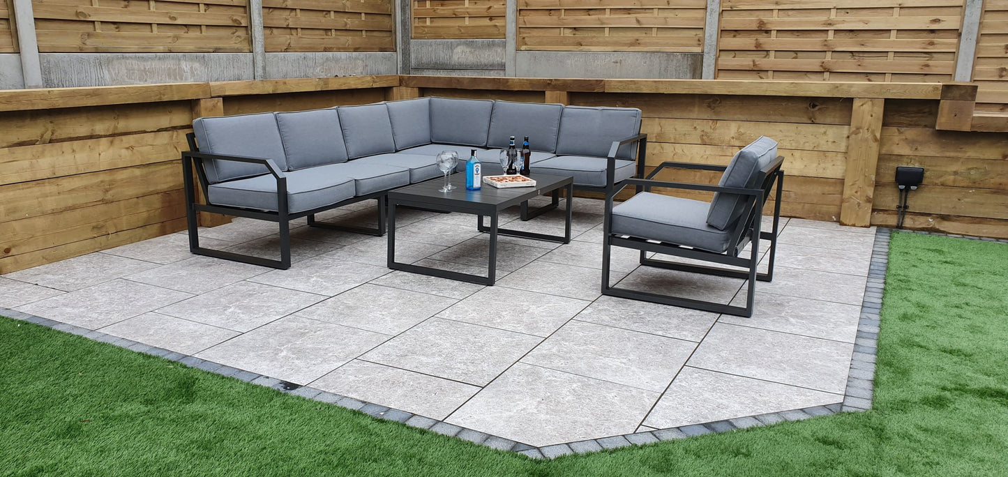 Rattan Aluminium Corner Sofa with Chair Set | Alarna | Alar0357