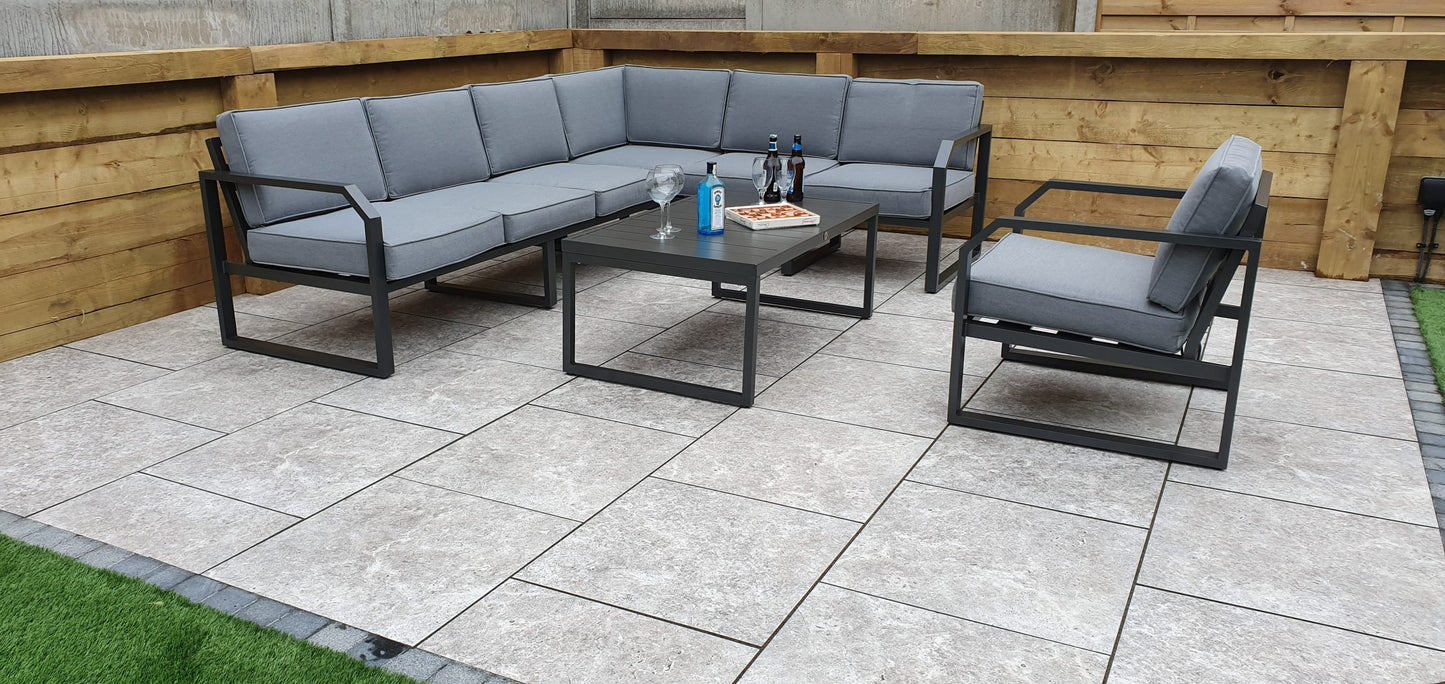 Rattan Aluminium Corner Sofa with Chair Set | Alarna | Alar0357