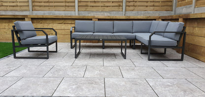 Rattan Aluminium Corner Sofa with Chair Set | Alarna | Alar0357