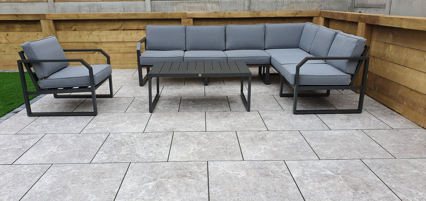 Rattan Aluminium Corner Sofa with Chair Set | Alarna | Alar0357