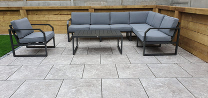 Rattan Aluminium Corner Sofa with Chair Set | Alarna | Alar0357