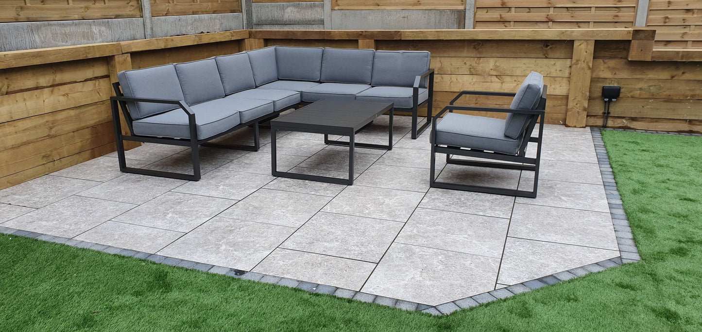 Rattan Aluminium Corner Sofa with Chair Set | Alarna | Alar0357