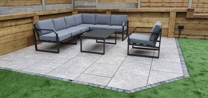 Rattan Aluminium Corner Sofa with Chair Set | Alarna | Alar0357