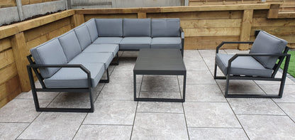 Rattan Aluminium Corner Sofa with Chair Set | Alarna | Alar0357
