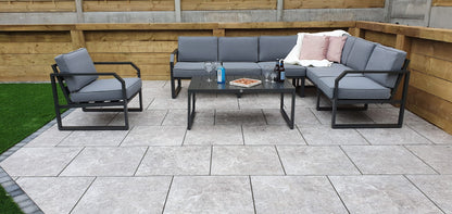 Rattan Aluminium Corner Sofa with Chair Set | Alarna | Alar0357