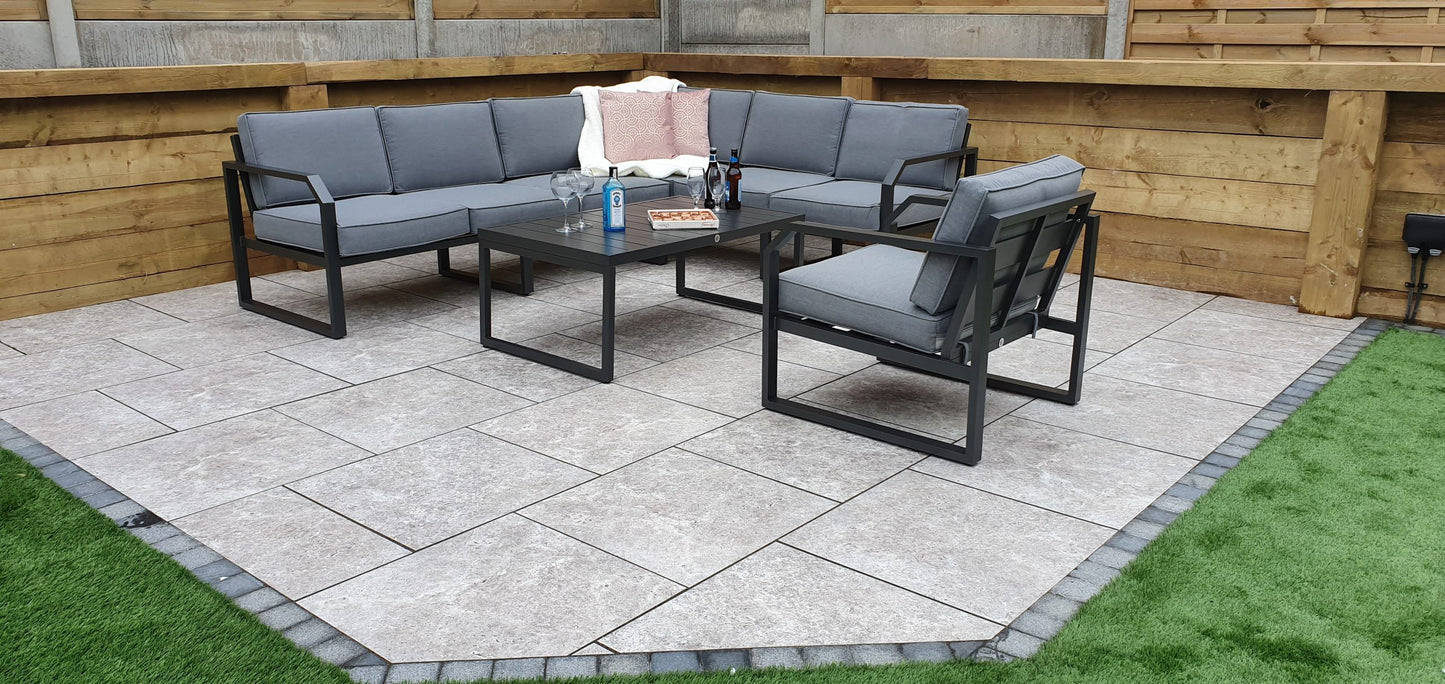 Rattan Aluminium Corner Sofa with Chair Set | Alarna | Alar0357