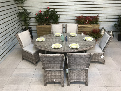 Rattan Oval Dining Table with 8 Chairs Set | Alexandra | Alex0207_0176