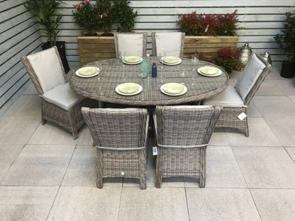 Rattan Oval Dining Table with 8 Chairs Set | Alexandra | Alex0207_0176