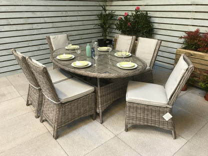 Rattan Oval Dining Table with 8 Chairs Set | Alexandra | Alex0207_0176