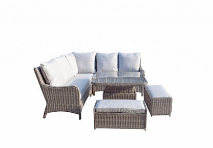 Rattan Corner Dining Sofa with Lift Table | Alexandra | Alex0315