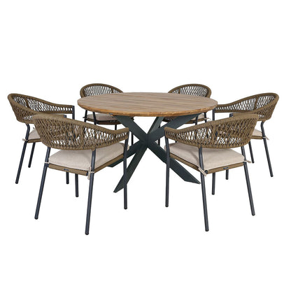 Homeflair - Bali Rope Weave Dining Set