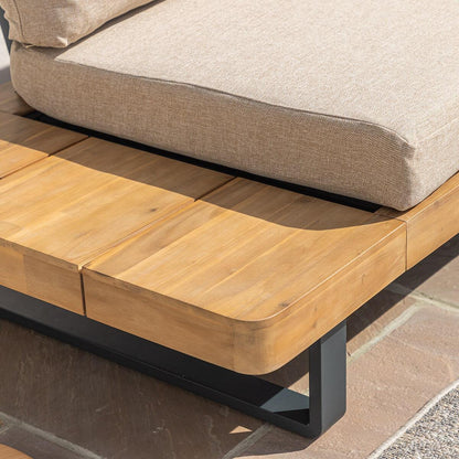 Homeflair -  Bali Wood Platform Corner Sofa Set