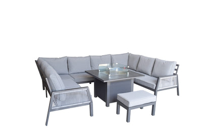 Rattan U Shape Sofa with Firepit | Bettina | Bett0411