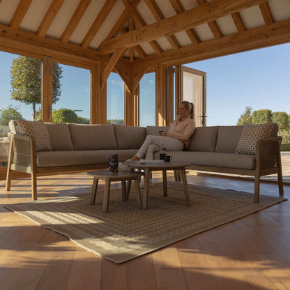 Homeflair - Martinique Rope Weave Corner Sofa Set