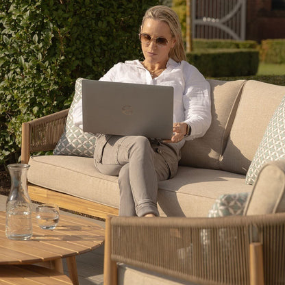 Homeflair - Porto Rope Weave 2 Seat Sofa Set