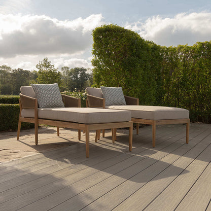 Homeflair - Porto Rope Weave Double Sunlounger Set
