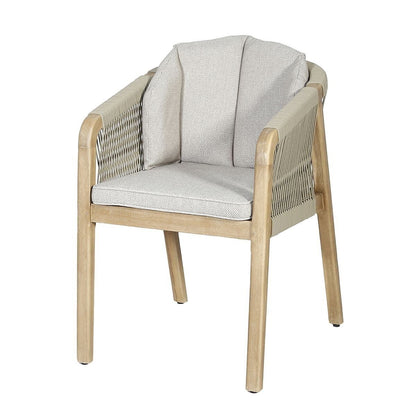 Homeflair - Martinique Rope Weave 6 Seat Round Dining Set