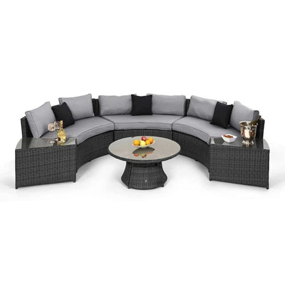 Homeflair - Half Moon Rattan Sofa Set