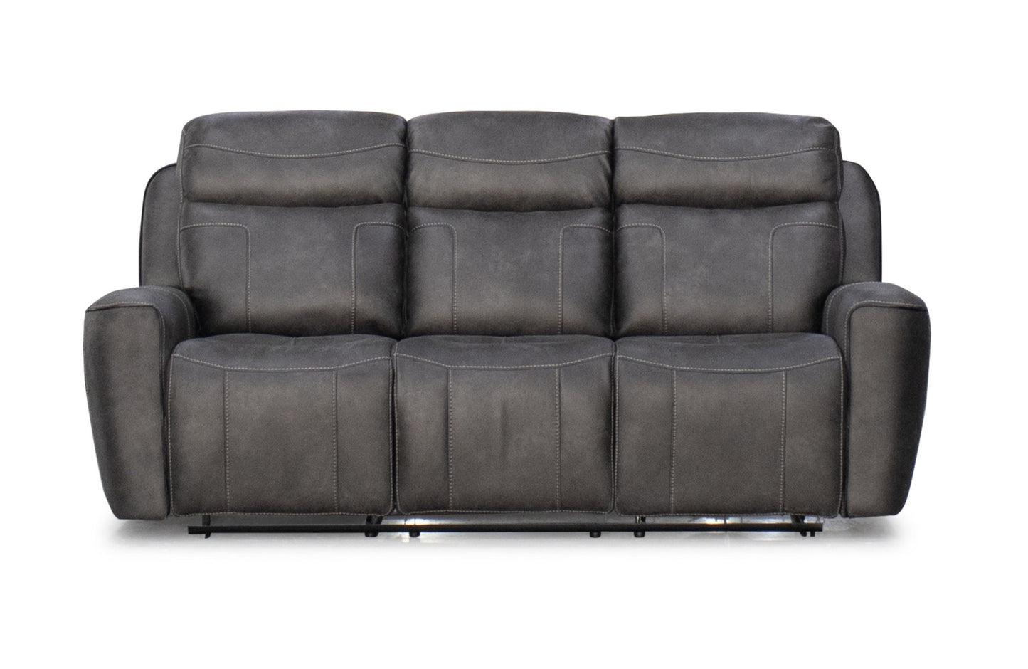 Carlo Power Electric Recliner Fabric Sofa Collection in Charcoal Grey | Exclusive