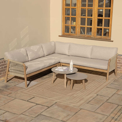 Homeflair - Martinique Rope Weave Corner Sofa Set