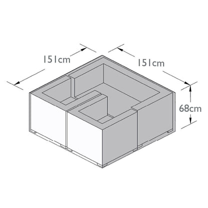 Homeflair -2 Seat Sofa Set - Garden Furniture Cover