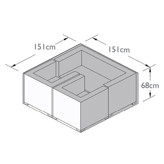 Homeflair -2 Seat Sofa Set - Garden Furniture Cover