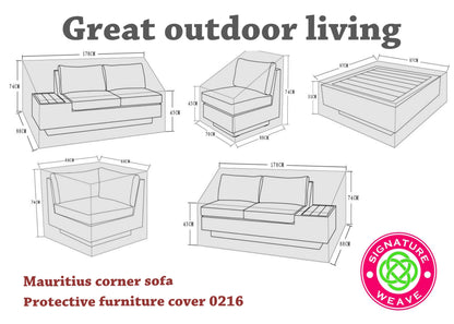 Rattan Protective Covers for Mauritius Corner Sofa | Cove0216