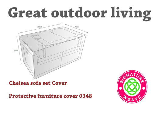 Rattan Protective Cover for Chelsea Sofa Set 158 x 78cm | Cove0348