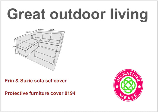 Rattan Protective Cover for Suzie 200 x 140 x 70cm | Cove0194