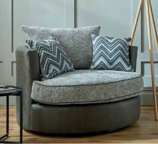 Red Rose Cuddler Swivel Chair