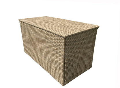 Rattan Large Cushion Box in 12mm Half Round Nature Weave | Cush0279