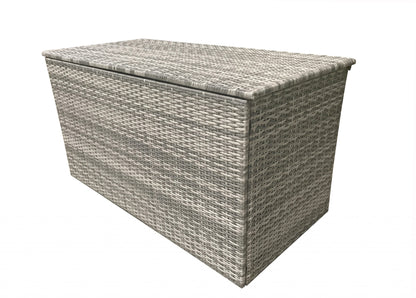 Rattan Large Cushion Box in 12mm Half Round Grey Weave | Cush0280