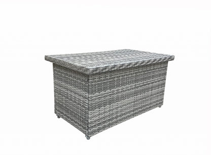 Rattan Large Cushion Box in 12mm Half Round Grey Weave | Cush0280