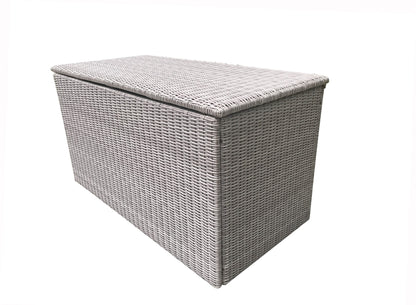 Rattan Large Cushion Box in 8mm Half Round Grey Weave | Cush0281