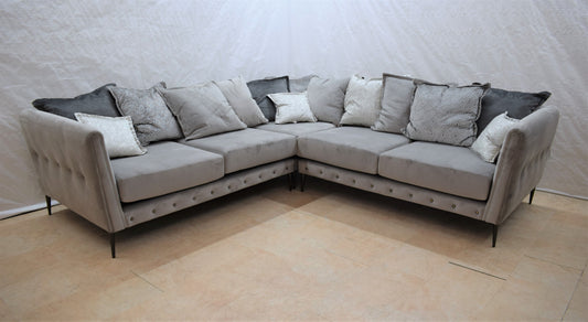 Garda Ex-Display Large Fabric Corner Sofa | EXGARC - Homeflair