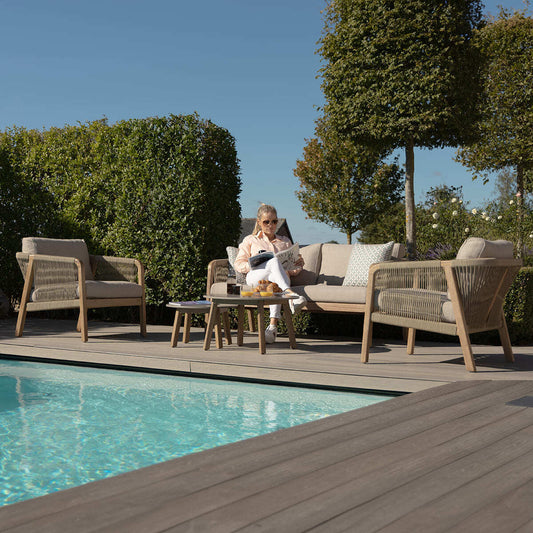 Homeflair - Martinique Rope Weave 2 Seat Sofa Set